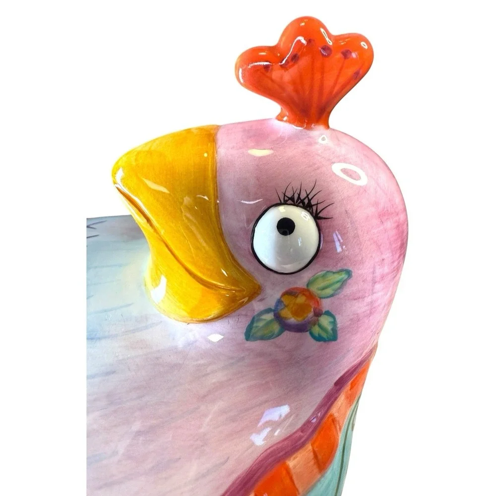 *RARE* Vitange Fitz & Floyd Gypsy Chicken Cookie‎ Jar 10 3/4